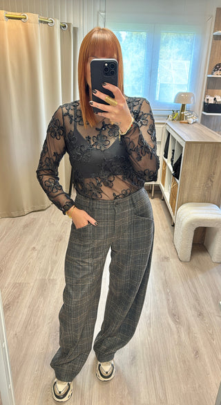 Pantalon à carreaux