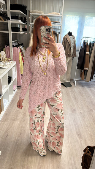 Jean à fleurs
