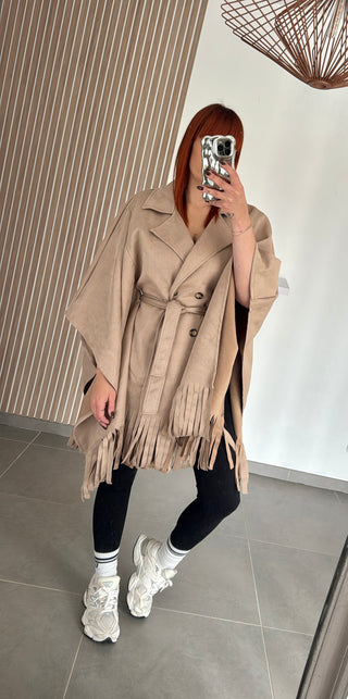 Veste suédine à franges