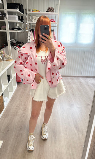 Short en jean blanc
