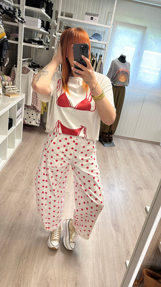 T-shirt bikini rouge