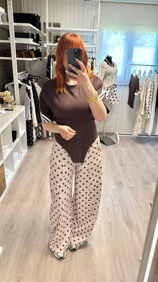 T-shirt/body structuré marron