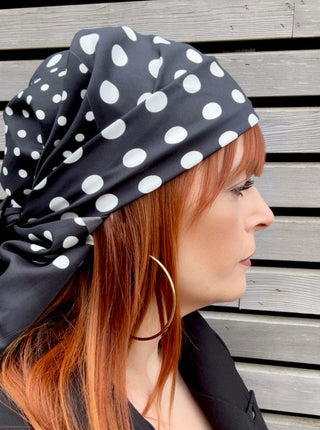 Foulard pois iconique noir & blanc