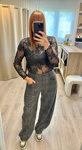 Pantalon à carreaux