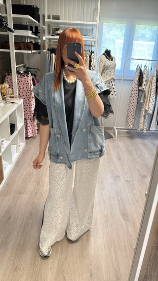 Veste en denim sans manches