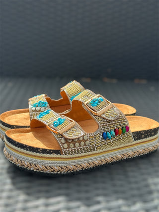 Mules perlées