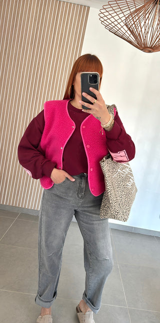 Gilet Teddy fuchsia