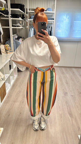 Précommande Jean barrel multicolore