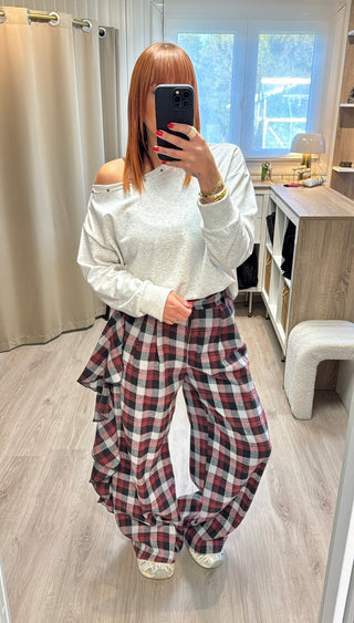 Sweat à clous gris