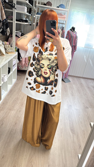 Précommande T-shirt oversize glam et léopard