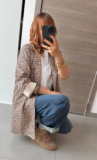 Veste suédine bambi beige