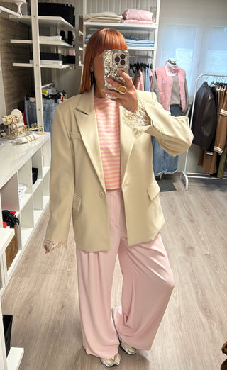Pantalon fluide rose
