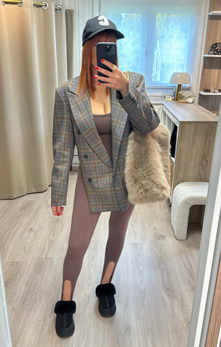 Blazer à carreaux Lumina