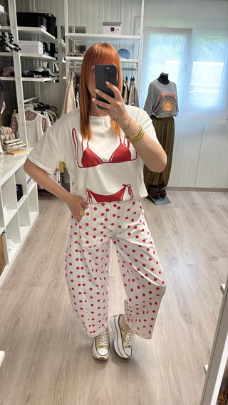 T-shirt bikini rouge