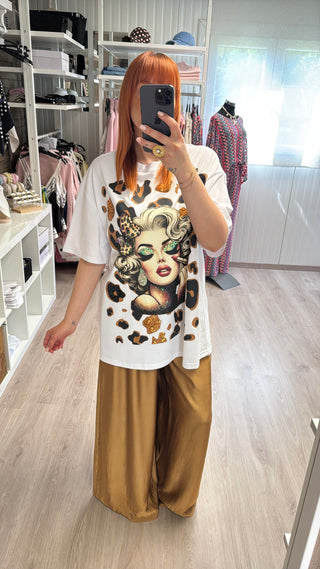 Précommande T-shirt oversize glam et léopard