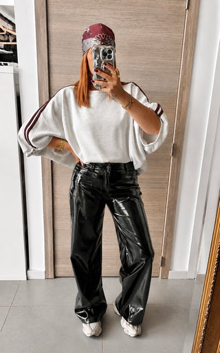 Pantalon vinyle noir