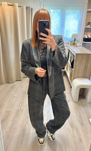 Pantalon à carreaux