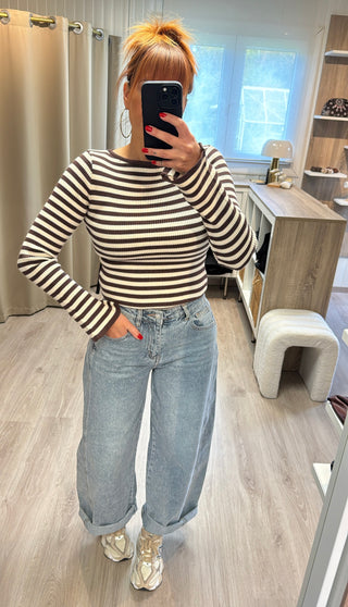 Jean barrel bleu clair