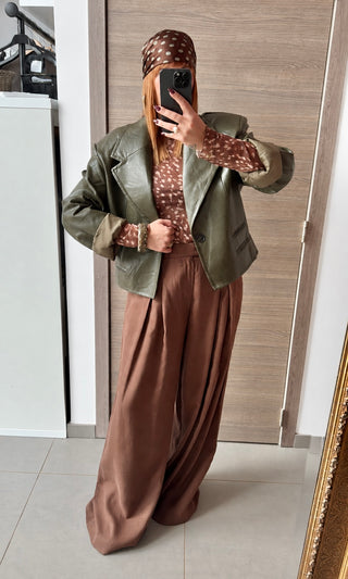 Pantalon marron Lumina