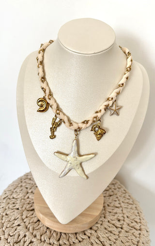 Collier étoile de mer nacré