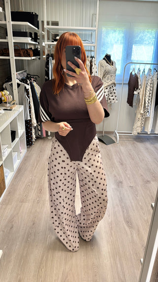 T-shirt/body structuré marron