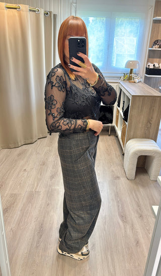 Pantalon à carreaux