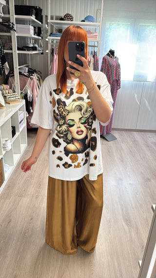 Précommande T-shirt oversize glam et léopard