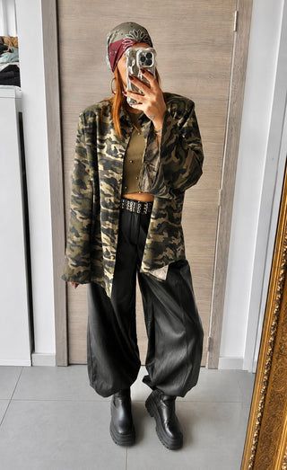 Chemise oversize camouflage