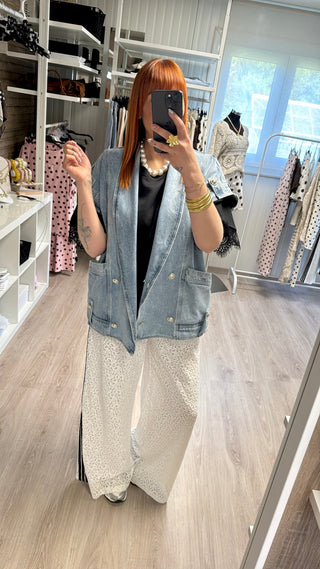 Veste en denim sans manches