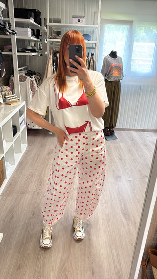 T-shirt bikini rouge