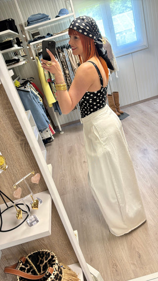 Top maillot à pois