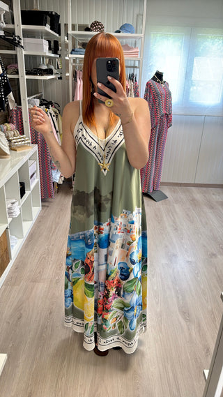 Longue robe Santorin kaki