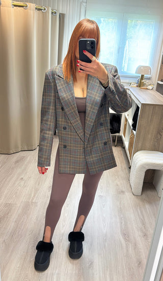 Blazer à carreaux Lumina