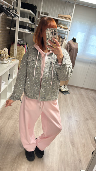 Ensemble sweat/jogging rose