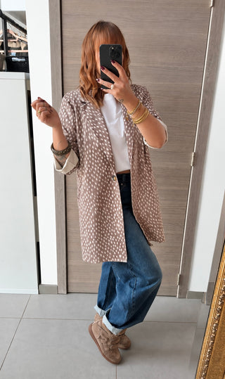 Veste suédine bambi beige