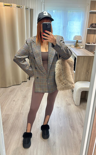 Blazer à carreaux Lumina