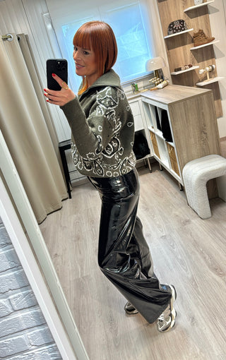 Pantalon vinyle noir
