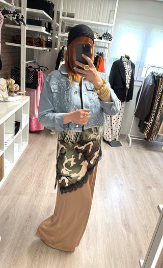 Tunique camouflage asymétrique kaki