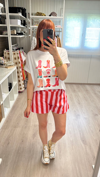 T-shirt santiags multicolores