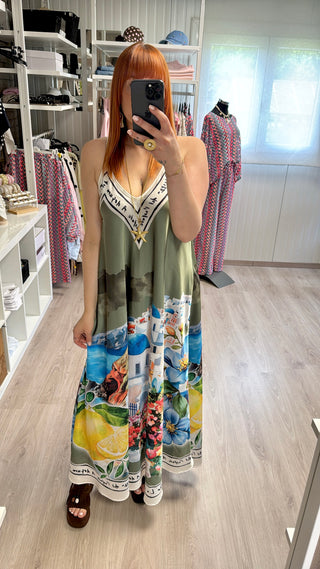 Longue robe Santorin kaki