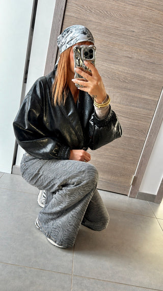 Jean Wide legs imprimé animal