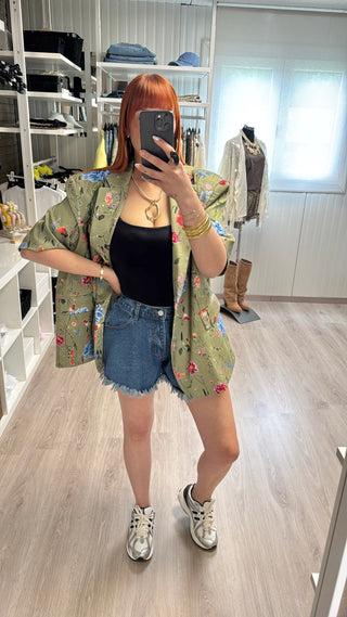 Blazer fleuri oversize Lumina