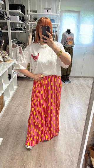 T-shirt crabe et perles