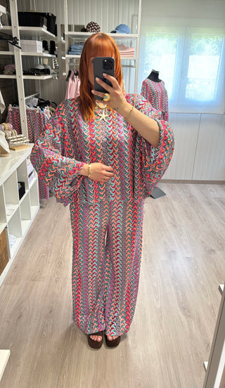 Blouse crochet multicolore