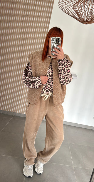 Gilet sans manches camel