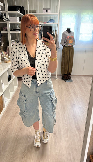 Bermuda cargo en jean