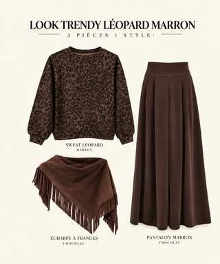 Look trendy léopard marron