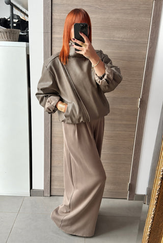 Pantalon jogg taupe