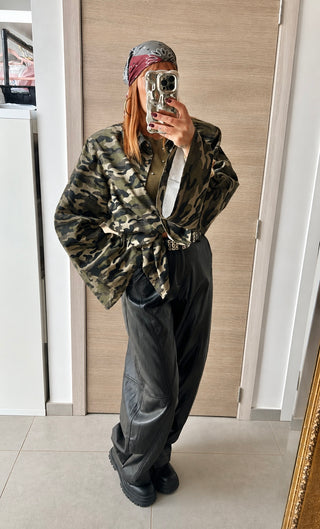 Chemise oversize camouflage
