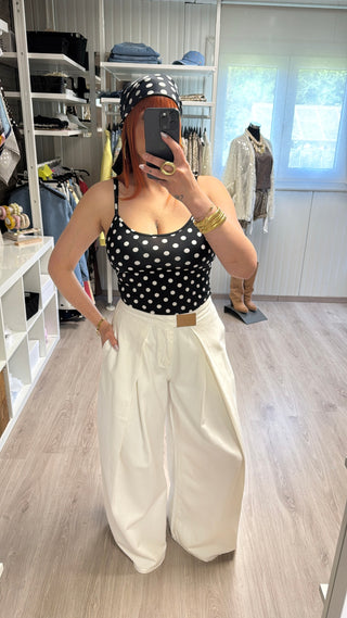 Top maillot à pois